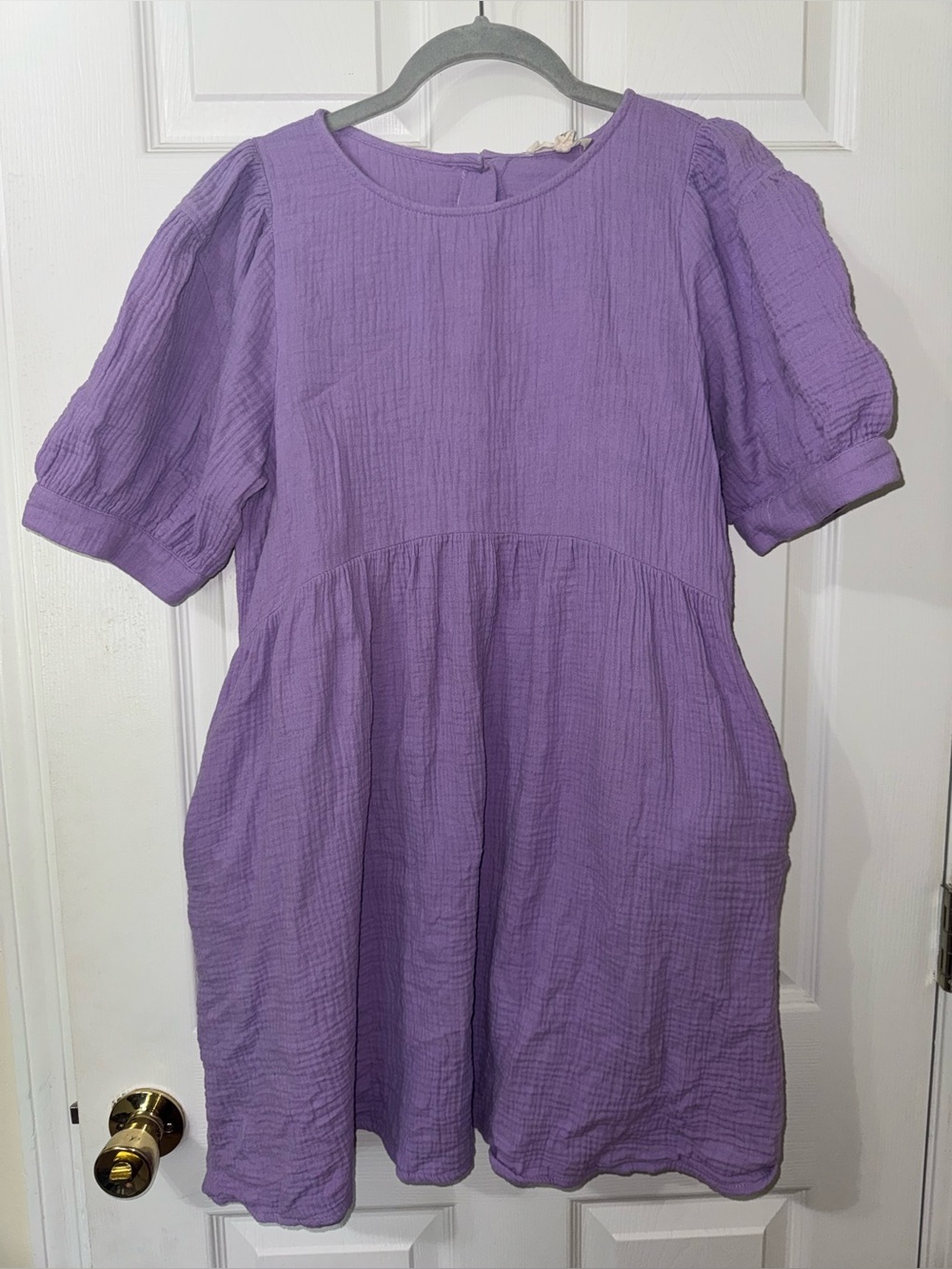 Lavender Puff Sleeve Babydoll Dress/ Tunic